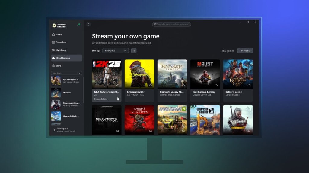 Xbox Stream your own game aplikacja PC
