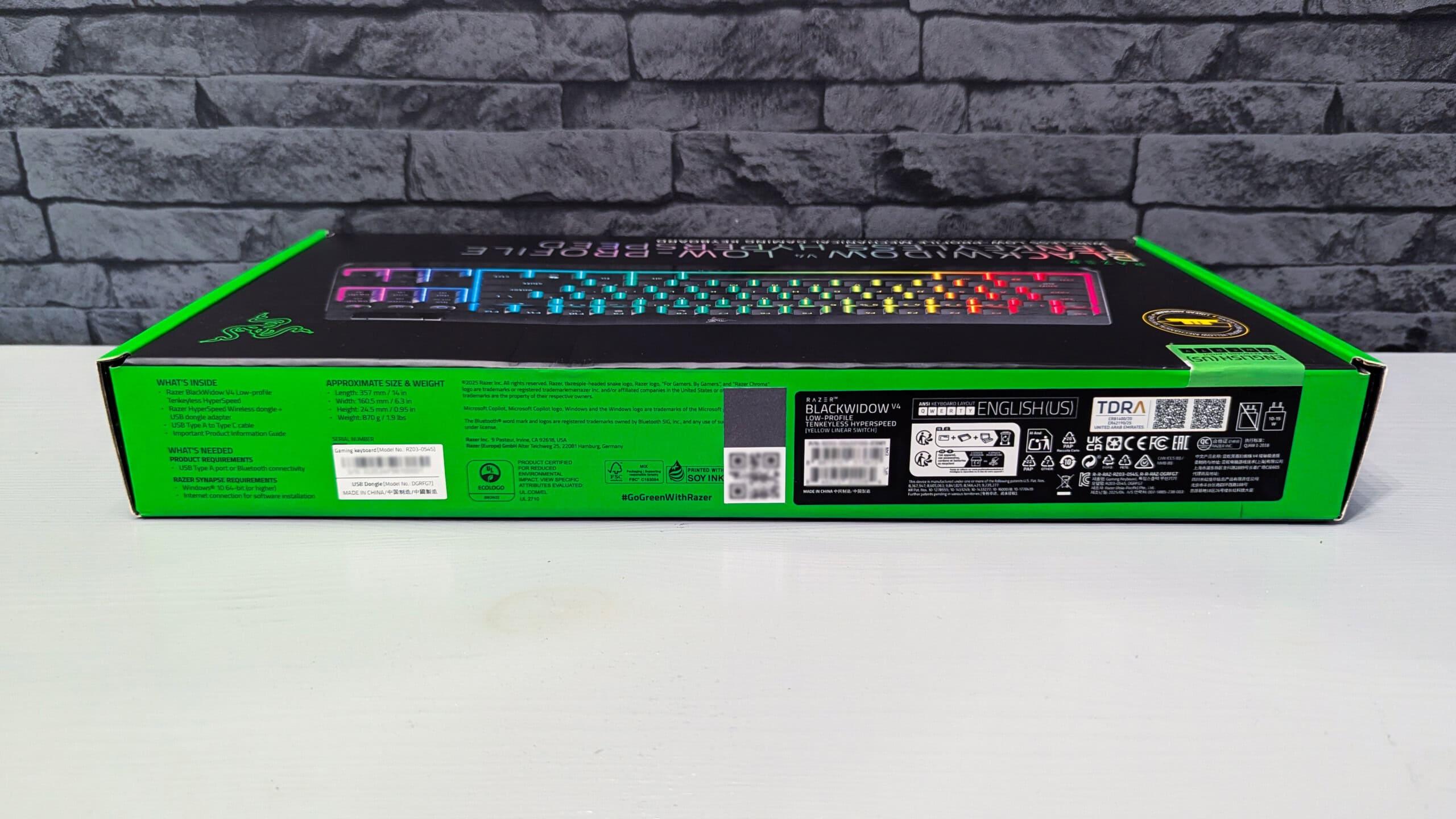 Razer BlackWidow V4 Low-profile TKL HyperSpeed
