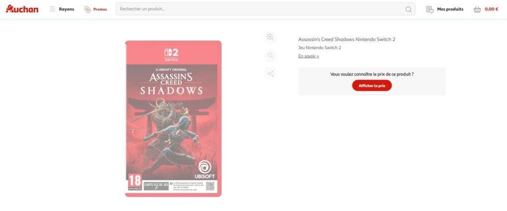 Assassins Creed Shadows na Nintendo Switch 2