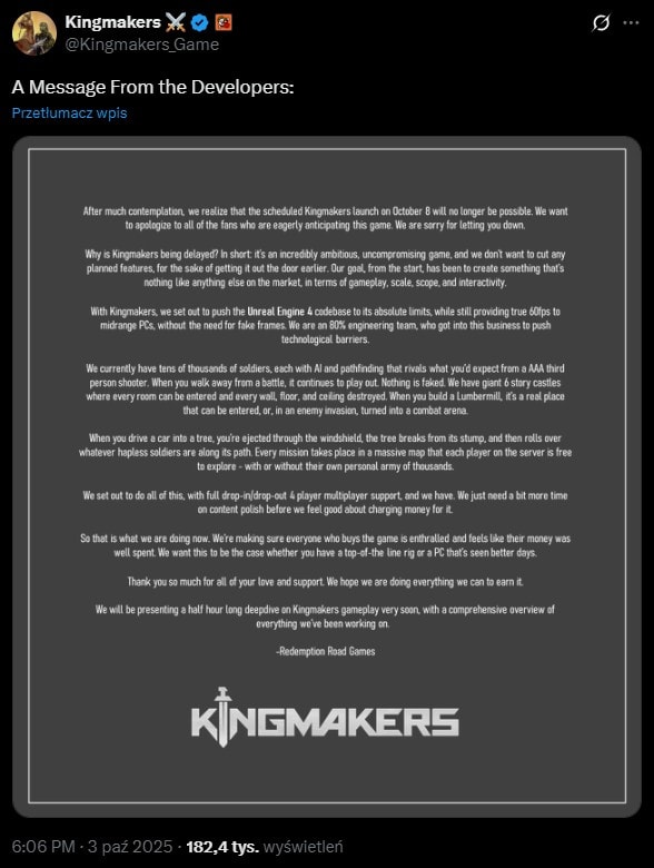 Kingmakers odwołana premiera