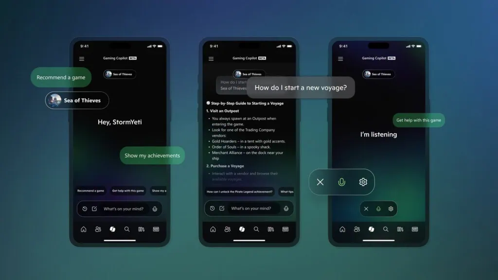 Copilot aplikacja mobilna Xbox