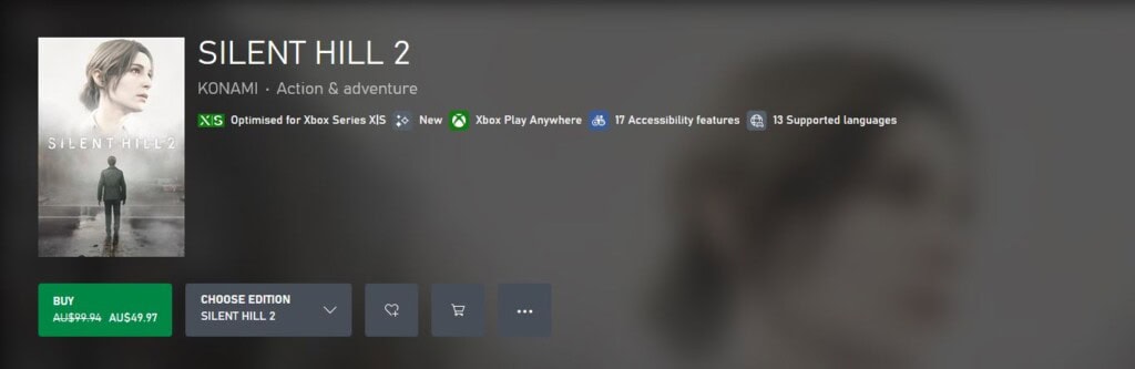 Silent Hill 2 Xbox Store